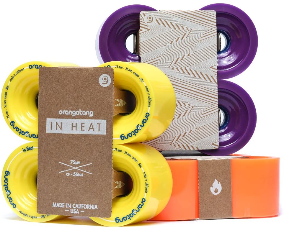 Orangatang In Heat Longboard Wheels Purple 75MM 83A - Image 4