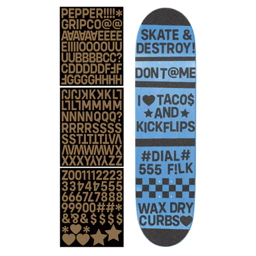Pepper Alphanumeric Custom Griptape Kit