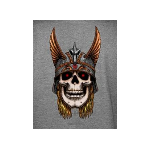 Powell Peralta Anderson Skull Hoodie - Gunmetal Heather - Image 3