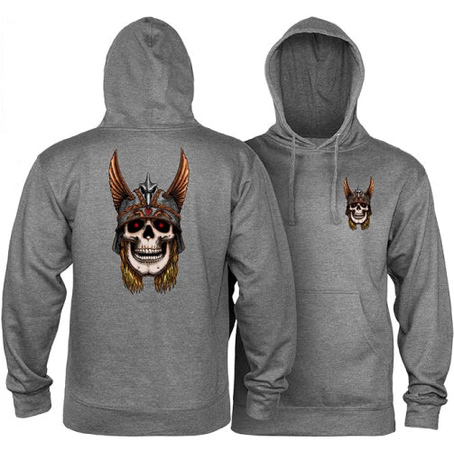 Powell Peralta Anderson Skull Hoodie - Gunmetal Heather - Image 5