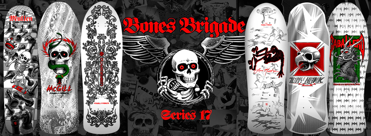 Powell Peralta Bones Brigade Series 17 Mike McGill Skateboard Deck Pearl White/Silver Foil 9.88" - Image 3