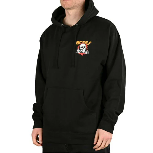 Powell Peralta Bones Ripper Midweight Hooded Sweatshirt - Black - Image 4
