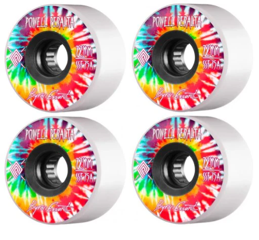 Powell Peralta Byron Essert Wheels White/Tie Dye 72MM 75A - Image 3