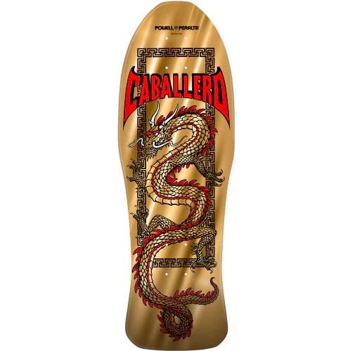 Powell Peralta Caballero Chinese Dragon Gold Reissue Skateboard Deck 10"