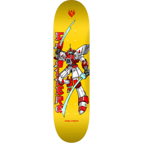 Powell Peralta Flight Caballero Gundam Skateboard Deck Yellow 8.25"