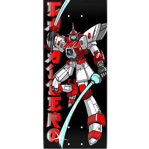 Powell Peralta Caballero Gundam Skateboard Deck Black 8.5" - Image 2
