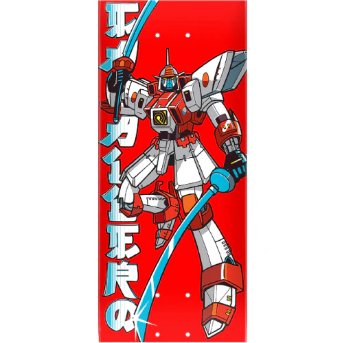 Powell Peralta Caballero Gundam Skateboard Deck Red 8.25" - Image 2