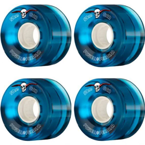 Powell Peralta Clear Cruiser Wheels Blue 59MM 80A - Image 2