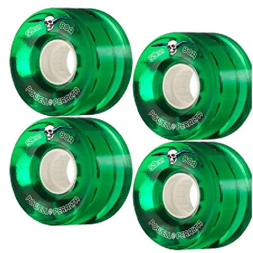 Powell Peralta Clear Cruiser Wheels Green 59MM 80A - Image 2