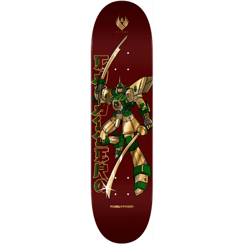 Powell Peralta Flight Caballero Gundam Skateboard Deck Burgundy 8.25"