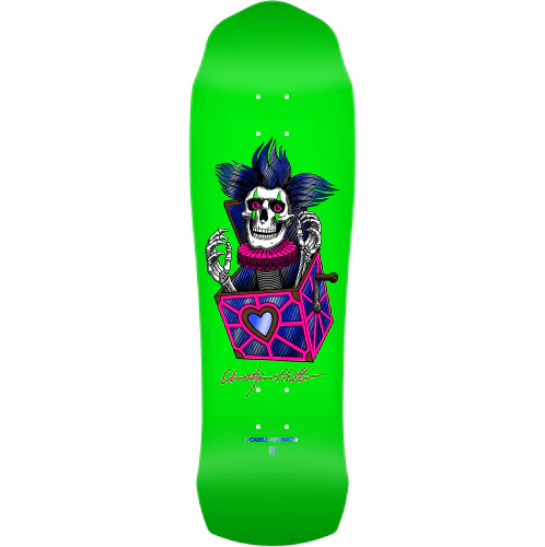 Powell Peralta Hiett Skull Skateboard Deck Green 9.5"