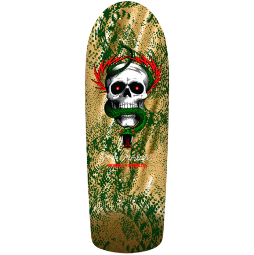Powell Peralta McGill Skull & Snake Green/Gold Foil Skateboard Deck 10"