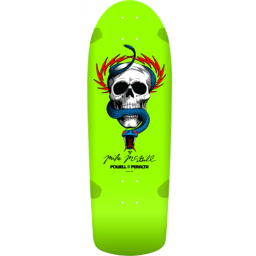 Powell Peralta Mike McGill Skull & Snake Lime Green Skateboard Deck 10"
