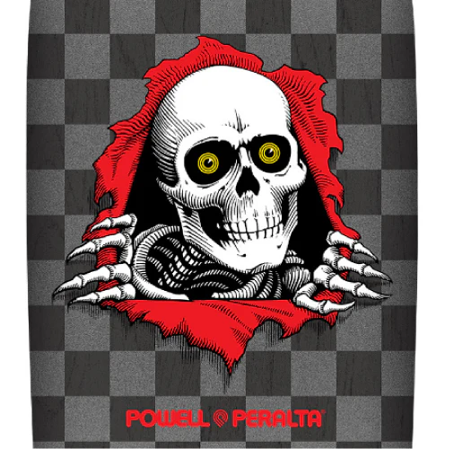 Powell Peralta OG Ripper Checker Silver/Black Checker Reissue Skateboard Deck 10.0" - Image 2