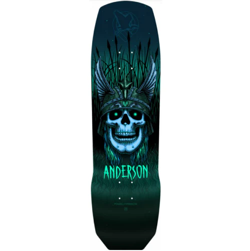 Powell Peralta Anderson Heron Teal Skateboard Deck 9.13"