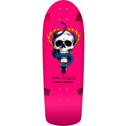 Powell Peralta Mike McGill Skull and Snake Pink Skateboard Deck 10"