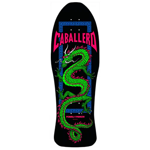 Powell Peralta Steve Caballero Chinese Dragon Reissue Blacklight Skateboard Deck 10"