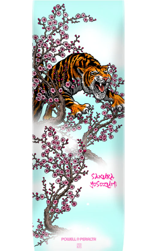 Powell Peralta Sakura Yosozumi Samurai Tiger Flight Skateboard Deck 8.25" - Image 2