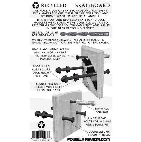 Powell Peralta Recycled Skateboard Deck Display Hanger - Assorted - Image 6