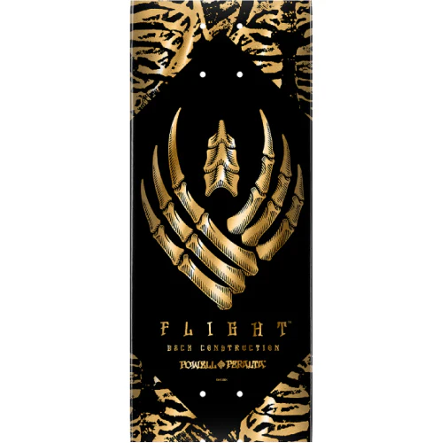 Powell Peralta Flight Skeleton Skateboard Deck Black/Gold Foil 8.63" - Image 2