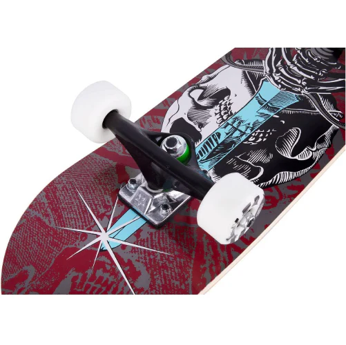 Powell Peralta Skull & Sword One Off Complete Skateboard Burgundy 7.5" - Image 4