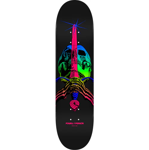 Powell Peralta Skull & Sword Green Fade Skateboard Deck 8.25"