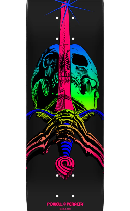 Powell Peralta Skull & Sword Green Fade Skateboard Deck 8.25" - Image 2