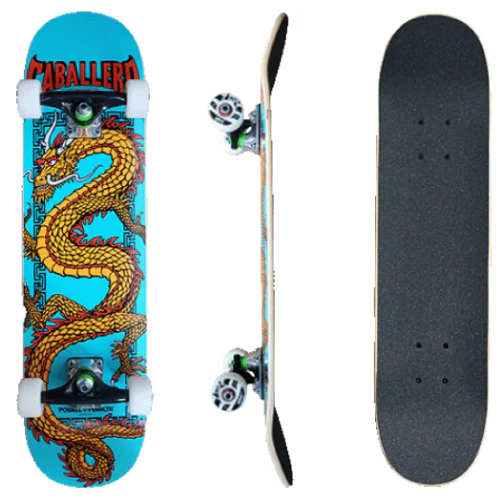 Powell Peralta Steve Caballero Chinese Dragon Complete Skateboard Light Blue 7.75" - Image 2
