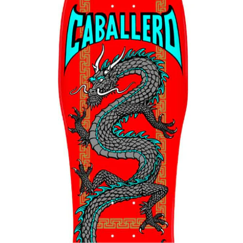 Powell Peralta Steve Caballero Chinese Dragon Red, Silver Reissue Skateboard Deck 10" - Image 2
