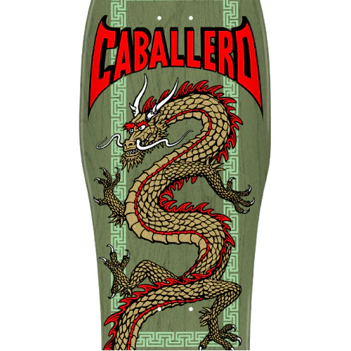 Powell Peralta Steve Caballero Chinese Dragon Sage Green Reissue Skateboard Deck 10.0" - Image 2