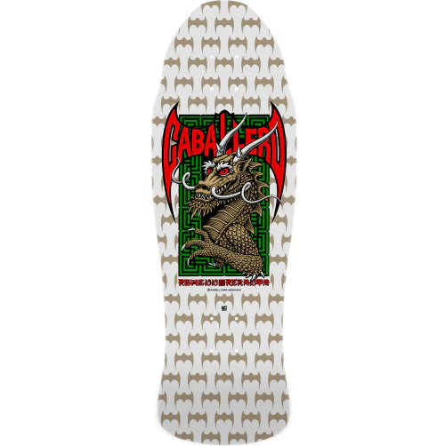Powell Peralta Steve Caballero Street Dragon White/Gold Reissue Skateboard Deck 9.625"