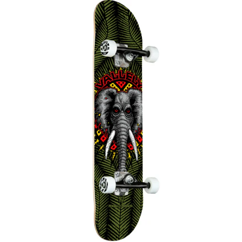 Powell Peralta Vallely Elephant Complete Skateboard Olive Green 8.25"