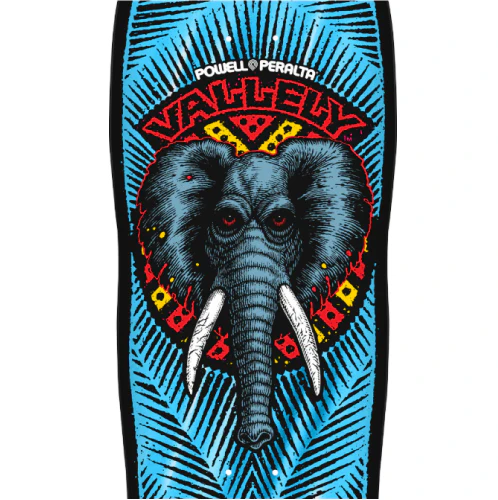 Powell Peralta Vallely Elephant Reissue Skateboard Deck Blue Foil 9.85" - Image 2