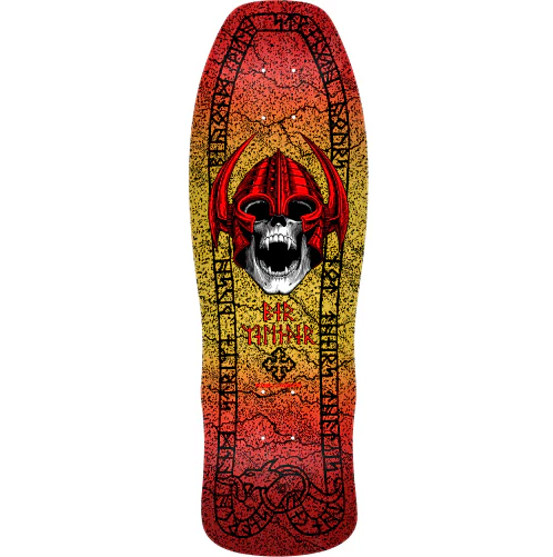 Powell Peralta Welinder Nordic Skull Reissue Skateboard Deck Red/Yellow Fade 9.625"