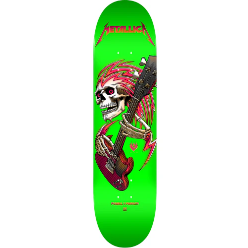 Powell Peralta X Metallica Collab Flight Skateboard Deck Lime Green 9.0"