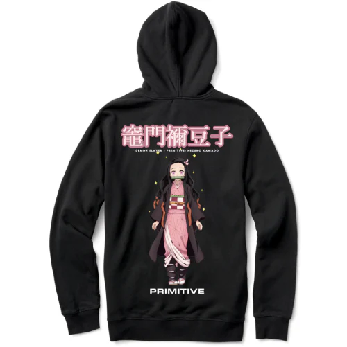 Primitive X Demon Slayer Nezuko Kamado Hooded Sweatshirt - Black