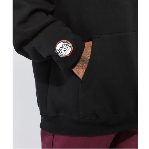 Primitive X Demon Slayer Nezuko Kamado Hooded Sweatshirt - Black - Image 7