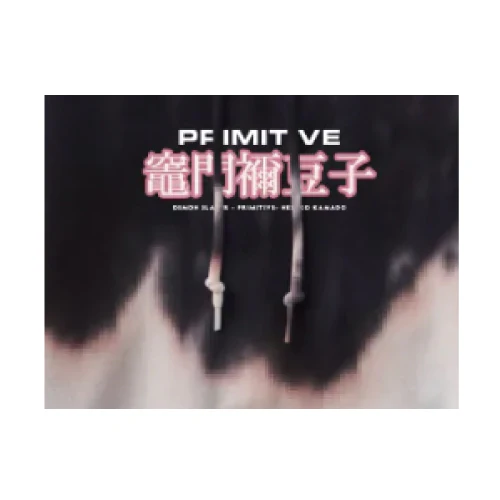 Primitive X Demon Slayer Nezuko Kamado Hooded Sweatshirt - Washed Black White Pink - Image 4