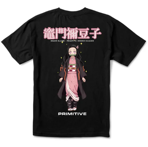 Primitive X Demon Slayer Nezuko Kamado Tee Black - Image 2