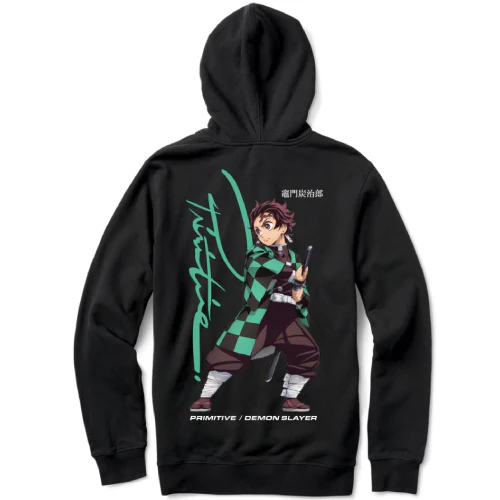 Primitive X Demon Slayer Tanjiro Hooded Sweatshirt - Black
