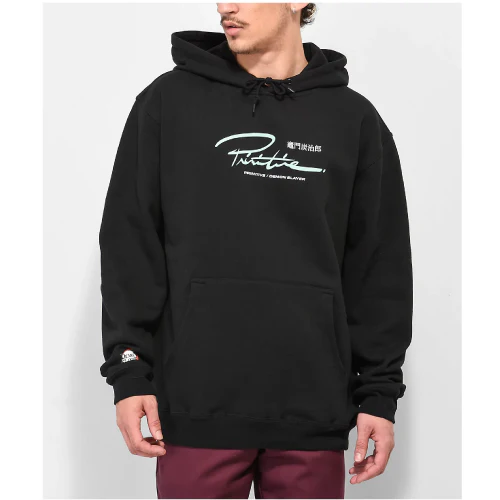 Primitive X Demon Slayer Tanjiro Hooded Sweatshirt - Black - Image 2
