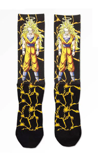 Primitive X Dragon Ball Z Goku Power Level Crew Socks