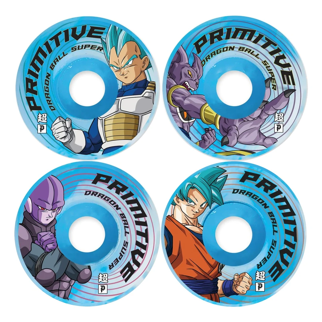 Primitive x Dragon Ball DBS2 Survival Team Wheel Blue Swirl 52MM 101A