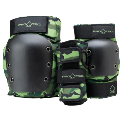 Pro-Tec Jr. Street Open Back Pad Set - Camo