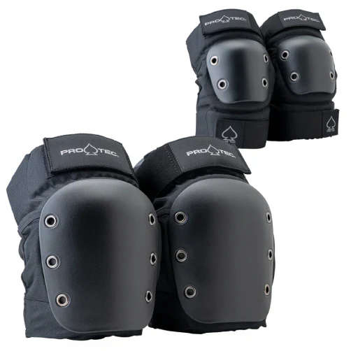 Pro-Tec Street Open Back Knee/Elbow Pad Set - Black