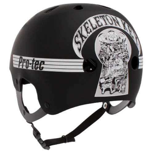 Pro-Tec X Skeleton Key Old School Skate Helmet - Black Skeleton Key - Image 2
