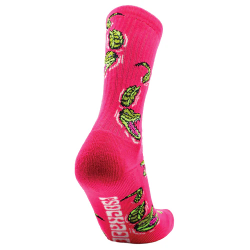 Psockadelic Croc Pink Crew Socks - Image 3
