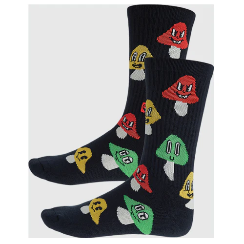 Psockadelic Faces of Shrooms Crew Socks - Image 2