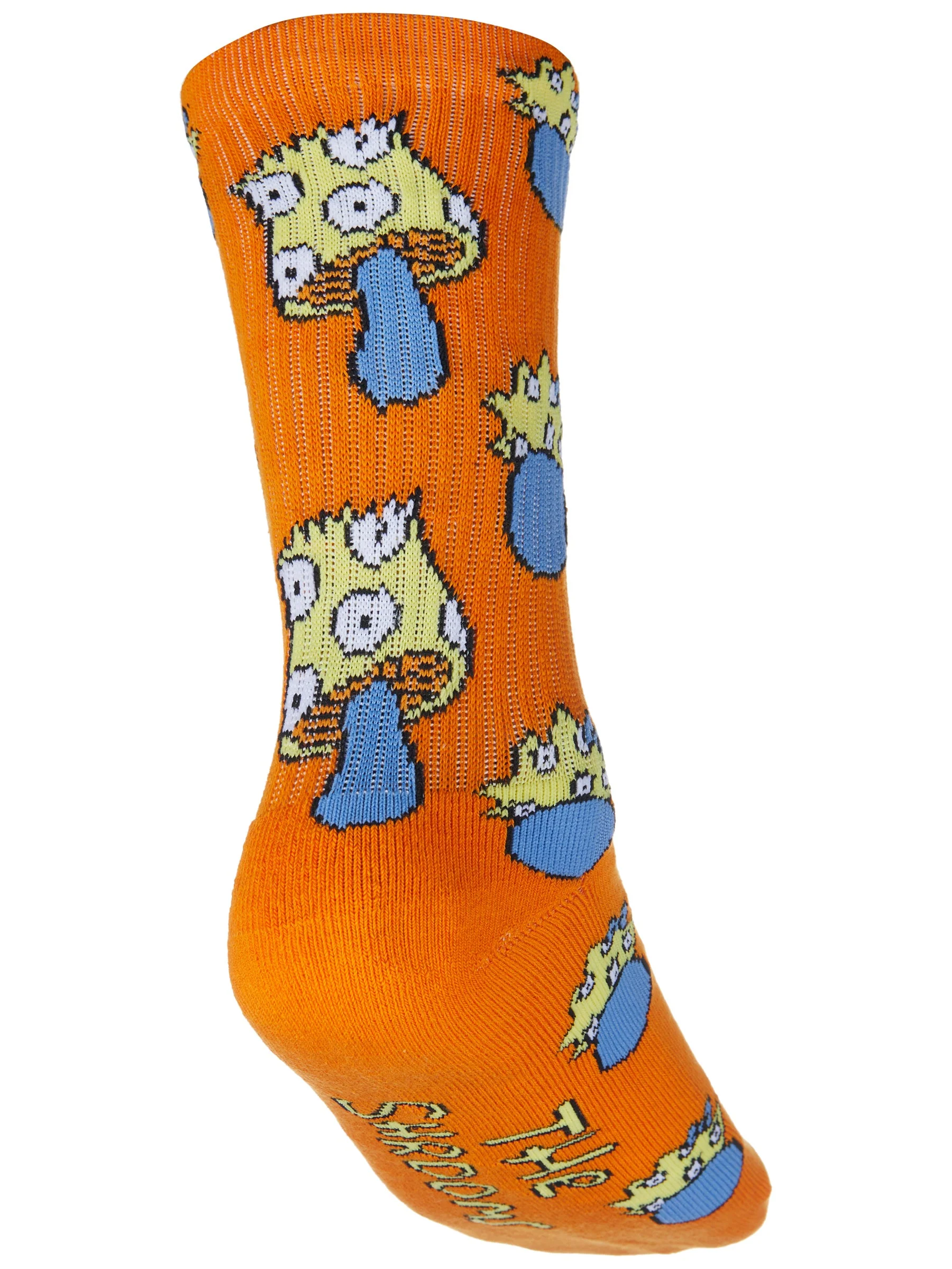 Psockadelic Shrooms Crew Socks Blue, Orange - Image 3