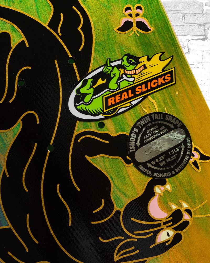 Real DBX Twin Tail Slick Ishod Cat Scratch Skateboard Deck 8.25" - Image 5